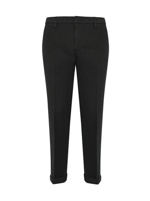 Pantalone Gaubert Relax regular in gabardina di cotone Carbone DONDUP | UP688 GSE043 PTD910